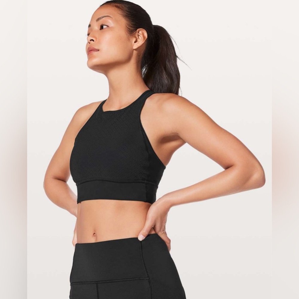Lululemon Get Your Peek On Bra Black Sz 8
